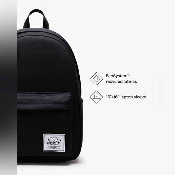 Herschel Supply Co.Herschel Classic XL Backpack, Black New EcoSystem 600D Fabric - Picture 3 of 14